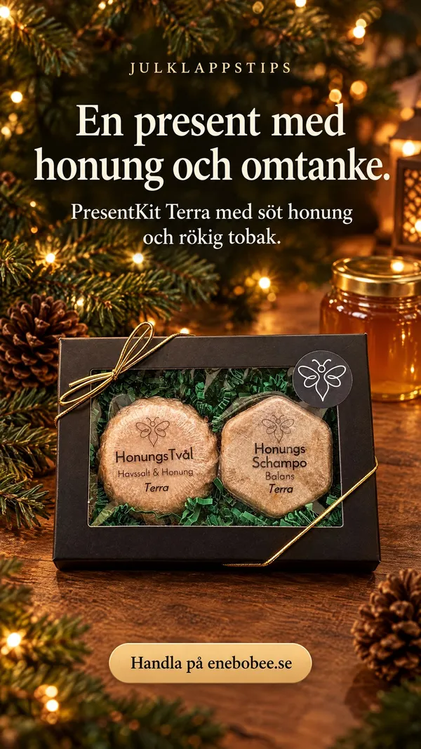 Annons för ett presentkit med honungstvål