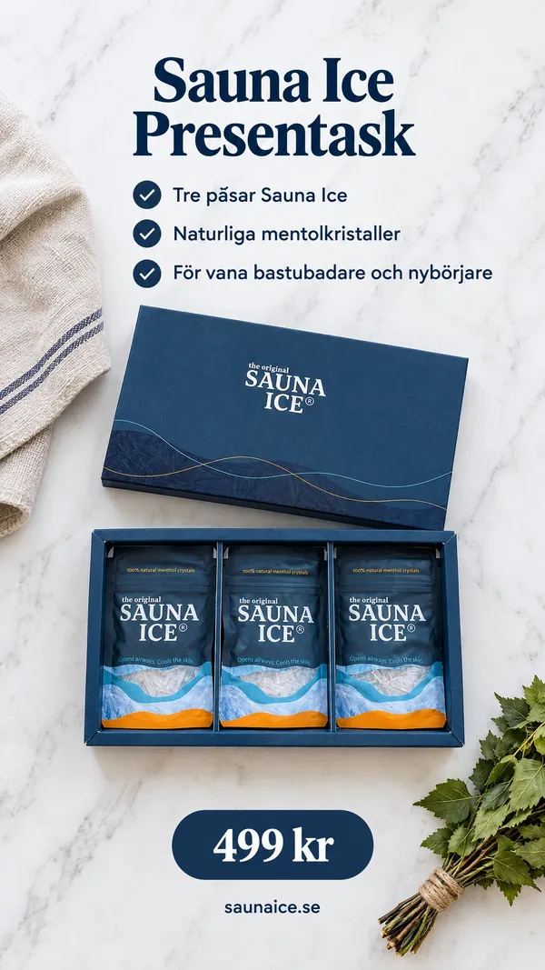 Annons för en presentask till bastubadare